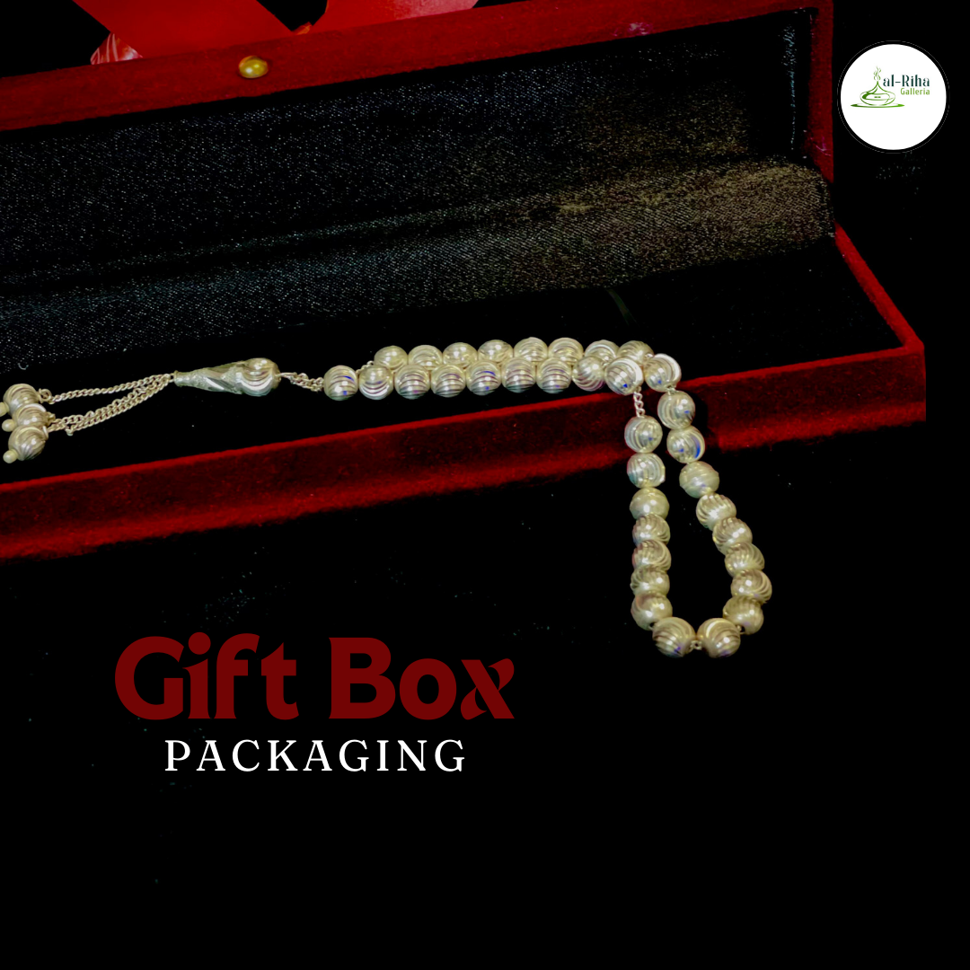 Al Riha's Silver Tasbih (Pure Chandi) | With Free Gift Box Packing