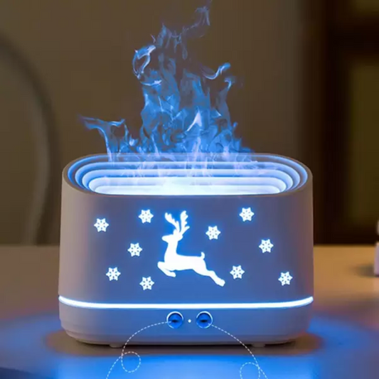 Al Riha's DEER FLAME HUMIDIFIER with 2 FREE Premium Fragrances | Oudh, Sabaya