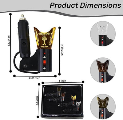 Car Incense Burner Metal Body - With 2 free premium bakhoor(Fragrances)
