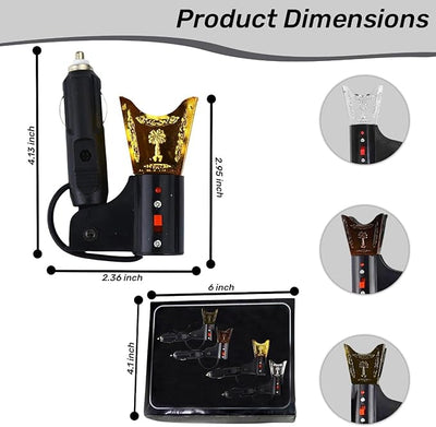 Car Incense Burner Metal Body - With 2 free premium bakhoor(Fragrances)